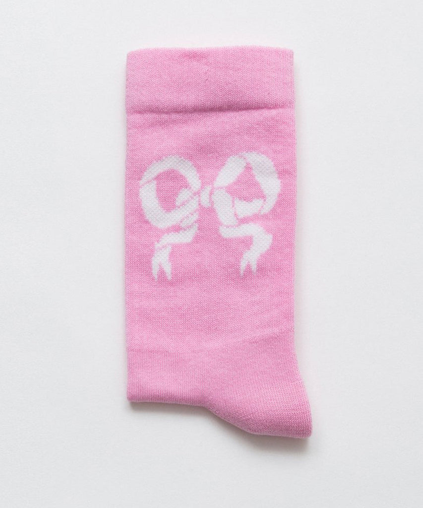 Soulland Ribbon Socks Pink UDSOLGT