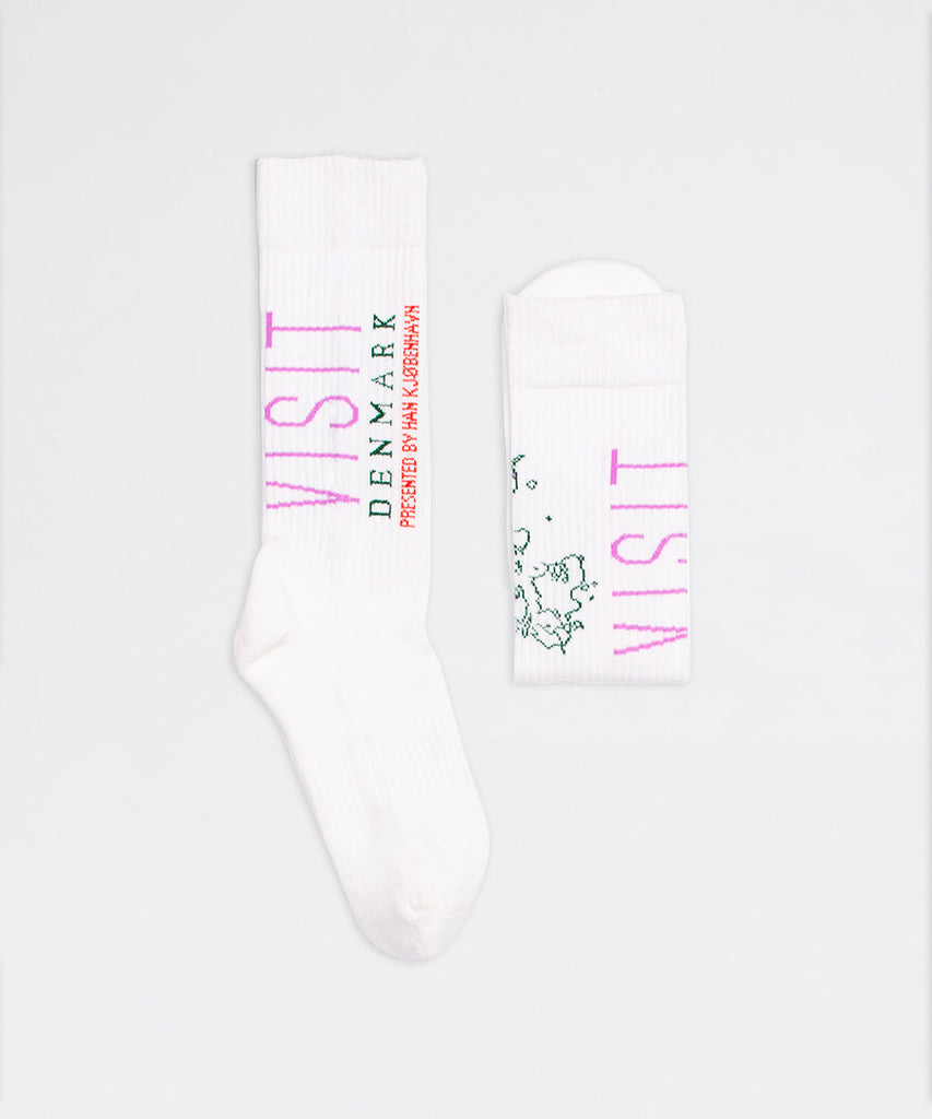Han Kjøbenhavn Visit Denmark Socks White socks
