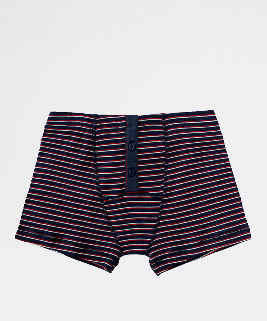 Hemen Biarritz Albar Boxer Stripe Marine Red Nat underwear