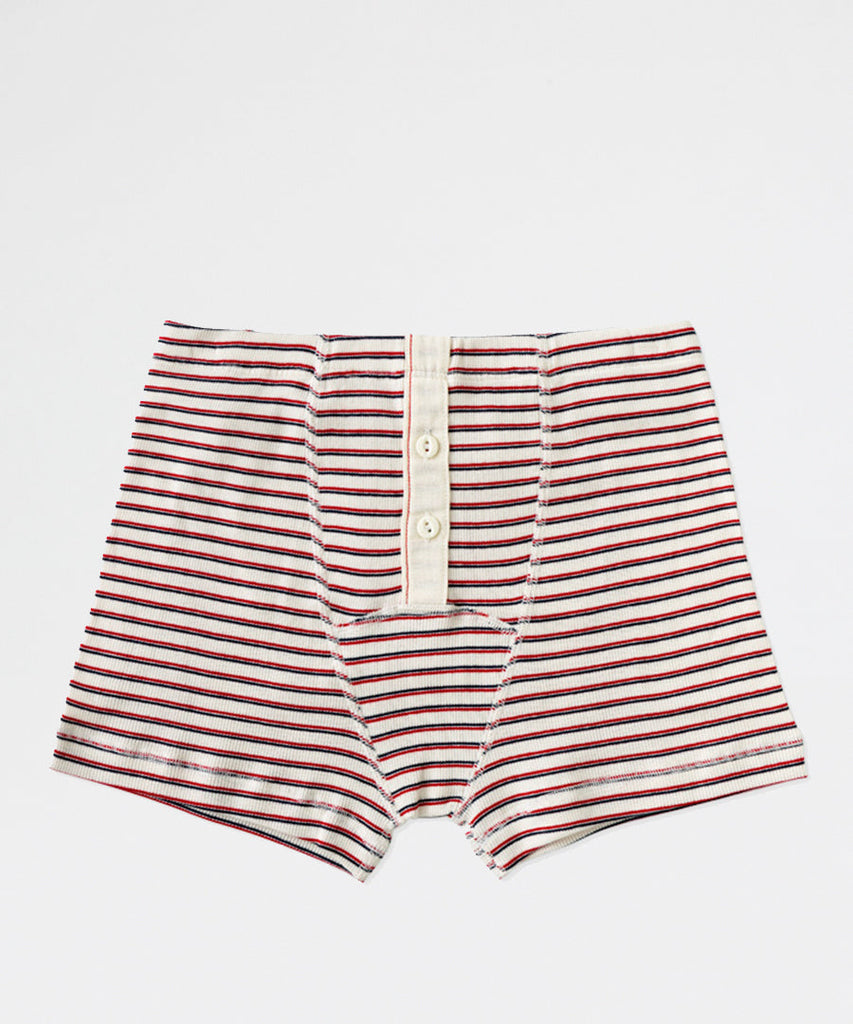 Hemen Biarritz Albar Boxer Stripe Natural Mar Red underwear