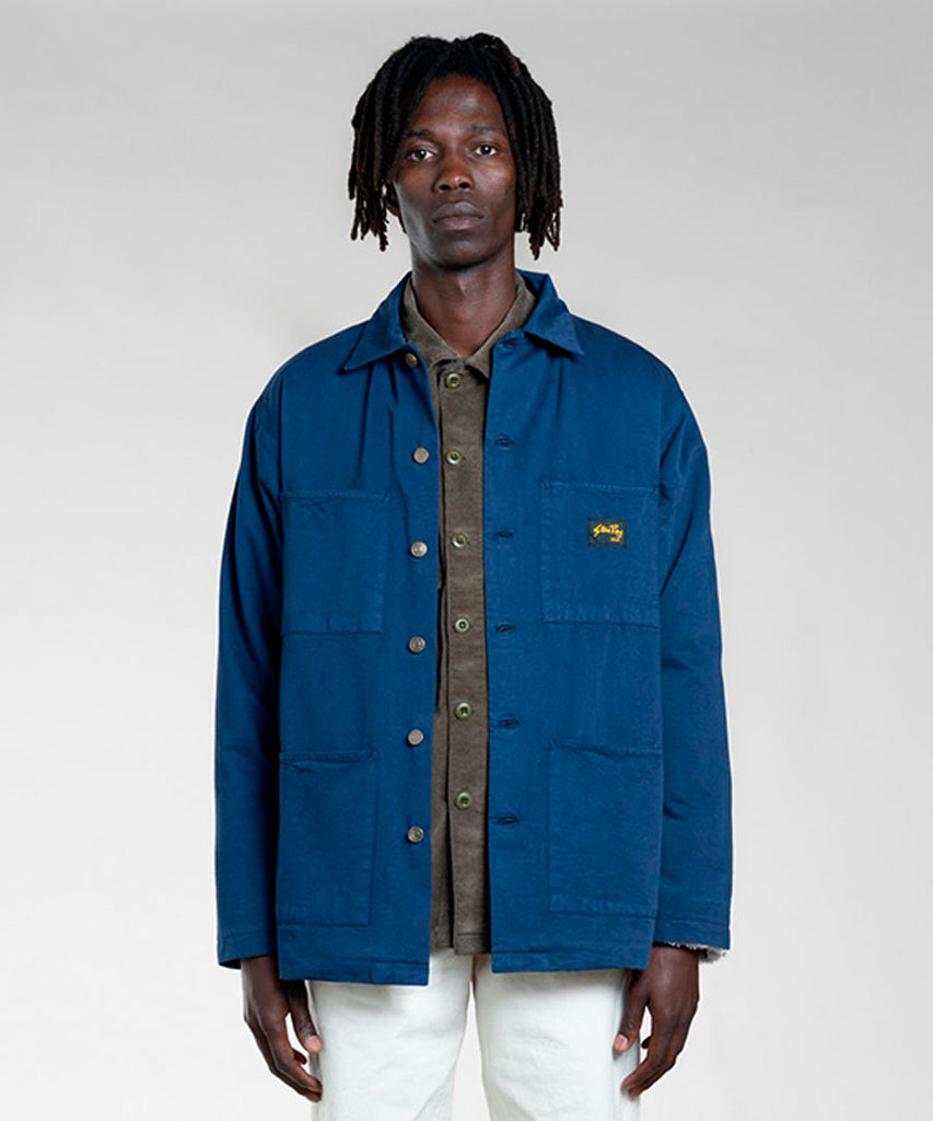 Lined Shop Jacket Navy-jackets-Stan Ray