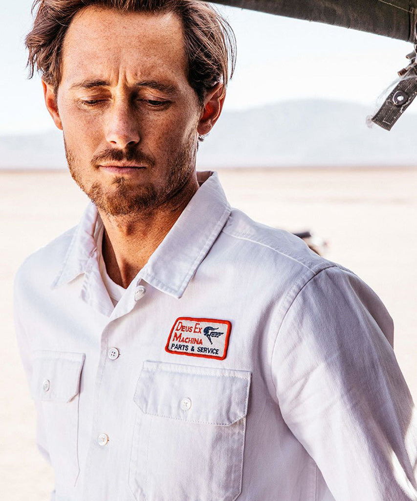 Deus Ex Machina Station Shirt Vintage White UDSOLGT
