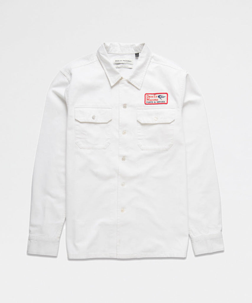 Deus Ex Machina Station Shirt Vintage White UDSOLGT