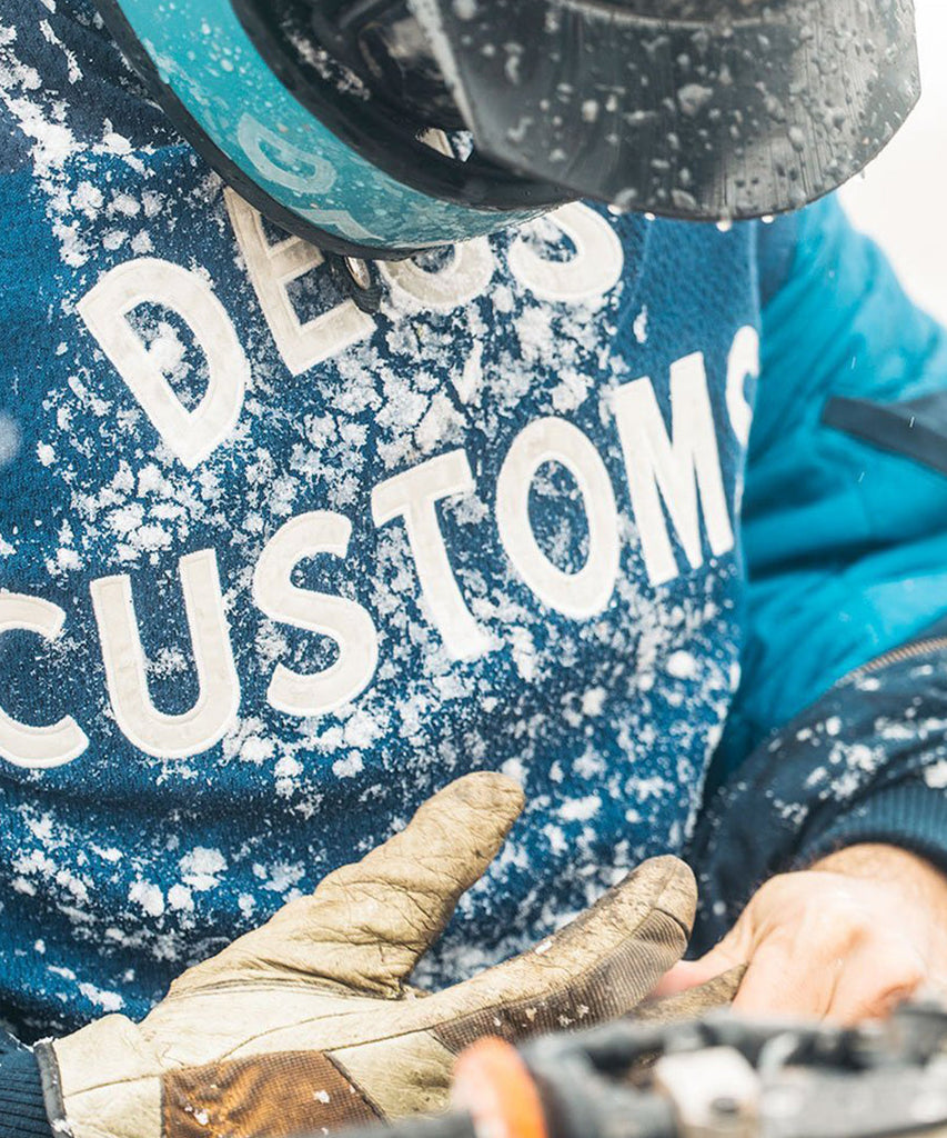 Deus Ex Machina Moto X Knit Estate Blue sweatshirts