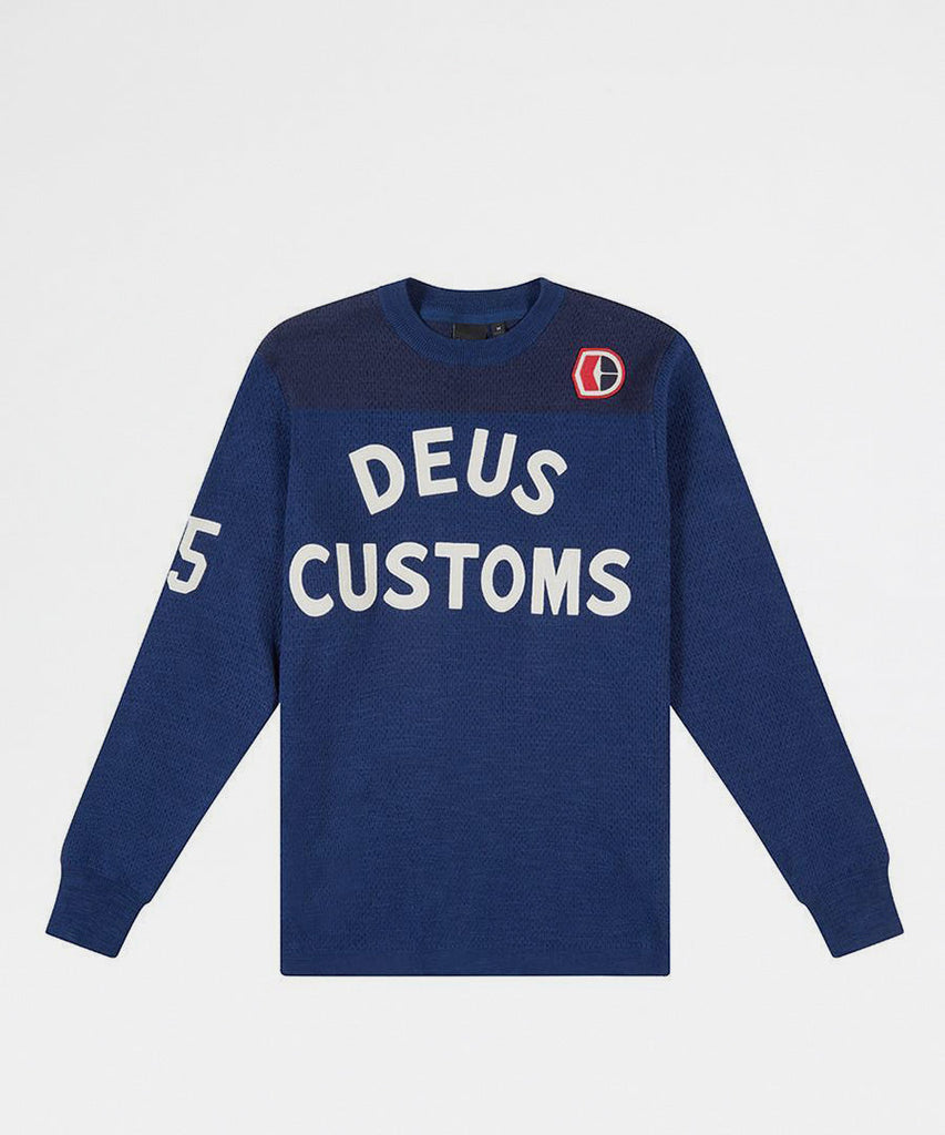 Deus Ex Machina Moto X Knit Estate Blue sweatshirts