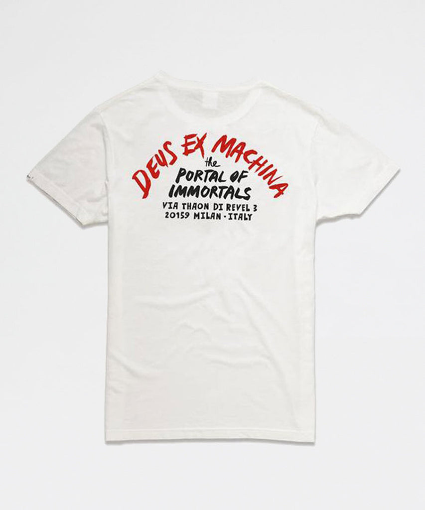Deus Ex Machina Paul McNeil Milano Tee Vintage White t-shirts