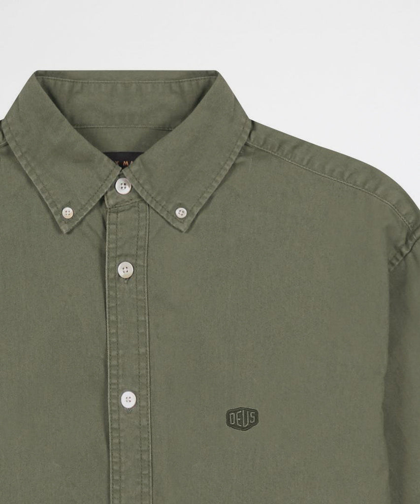 Deus Ex Machina Terry Shield Shirt Deep Lichen shirts
