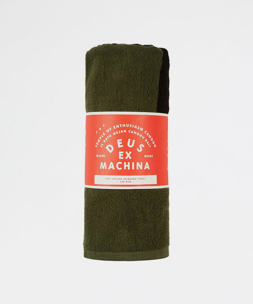 Deus Ex Machina All Caps Towel Olive Tilbehør