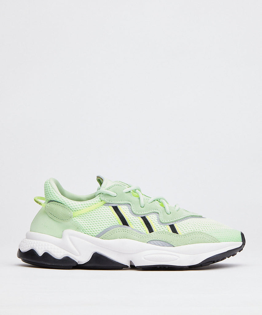 adidas Originals Ozweego Glow Green Black Solar Yellow sneakers
