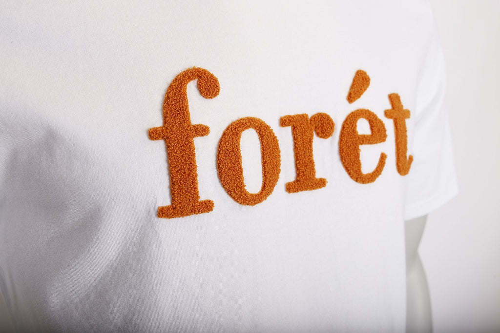 forét Log T-Shirt White Yellow t-shirts