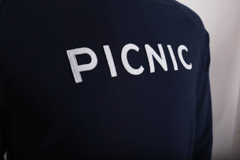 forét Picnic Sweatshirt Navy Off White sweatshirts