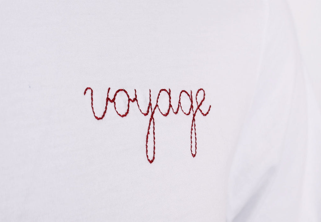 forét Road T-Shirt White Red UDSOLGT