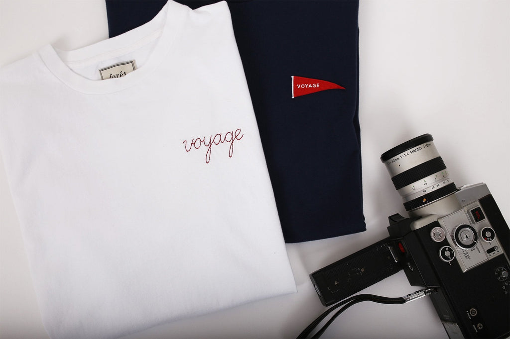 forét Road T-Shirt White Red UDSOLGT