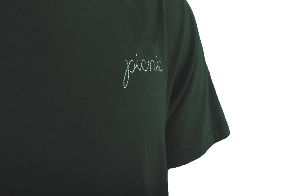 forét Van T-shirt Green white t-shirts