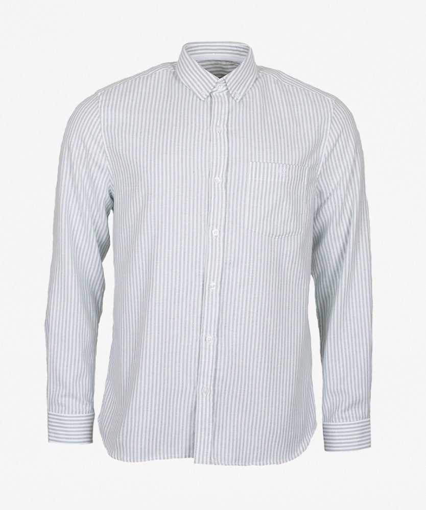forét Beam Shirt White Olive UDSOLGT