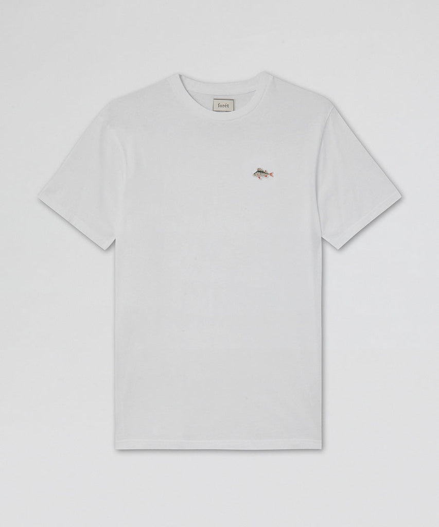 forét Fish T-Shirt White UDSOLGT