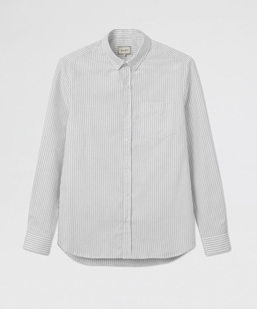 forét Beam Shirt White Grey shirts