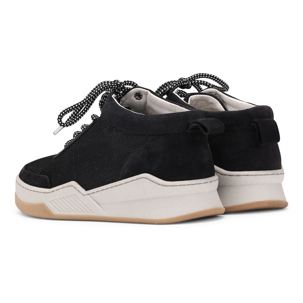 Garment Project Base Black Nylon Suede sneakers