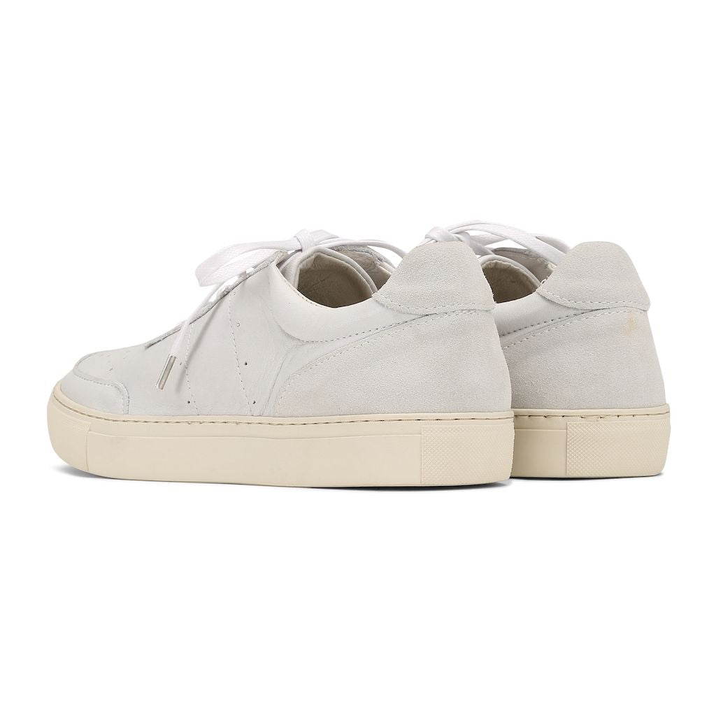 Garment Project Base Low White Leather Suede sneakers