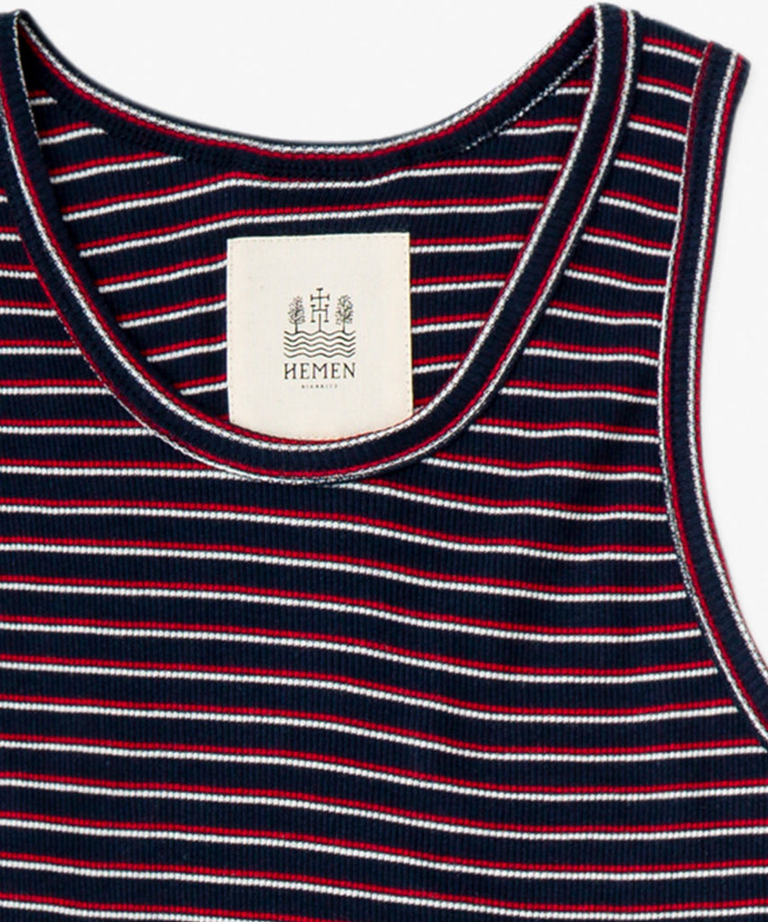 Hemen Biarritz Gari Tank Top Stripe Marine Red Nat underwear