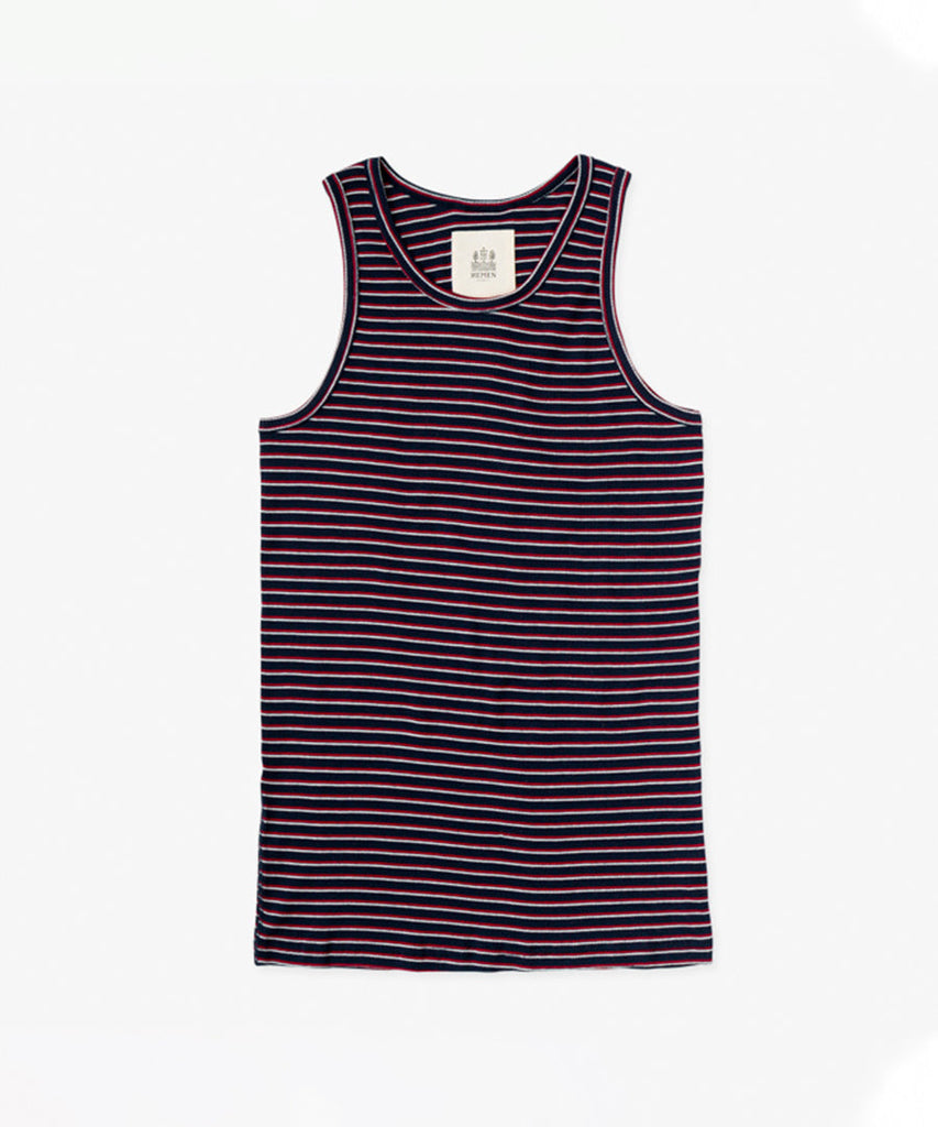 Hemen Biarritz Gari Tank Top Stripe Marine Red Nat underwear
