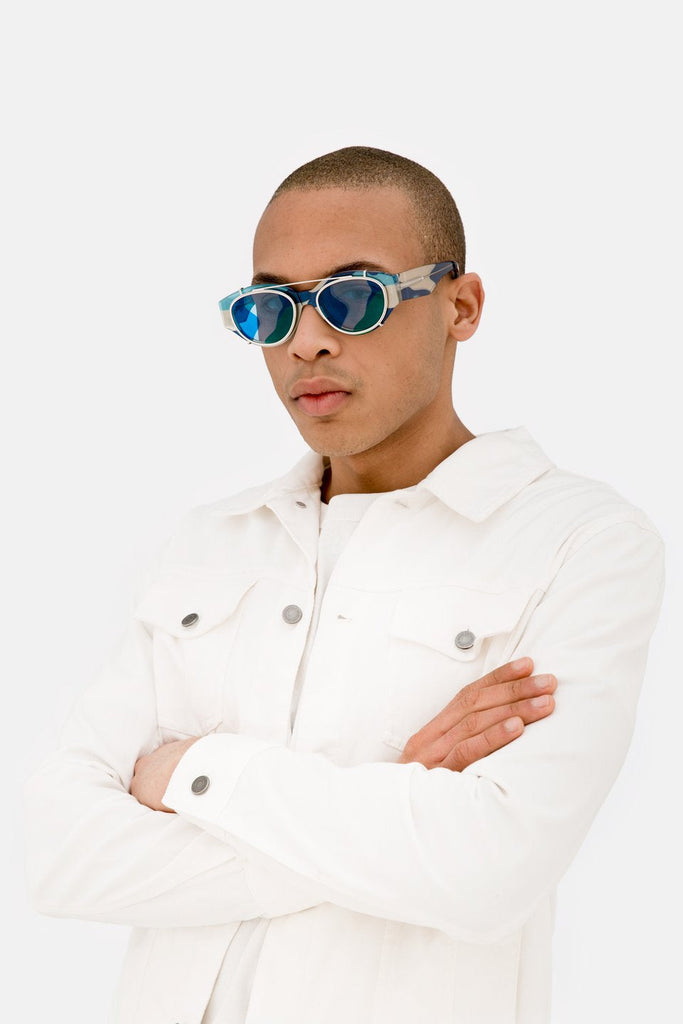 RETROSUPERFUTURE Drew Mama Camo Blue sunglasses