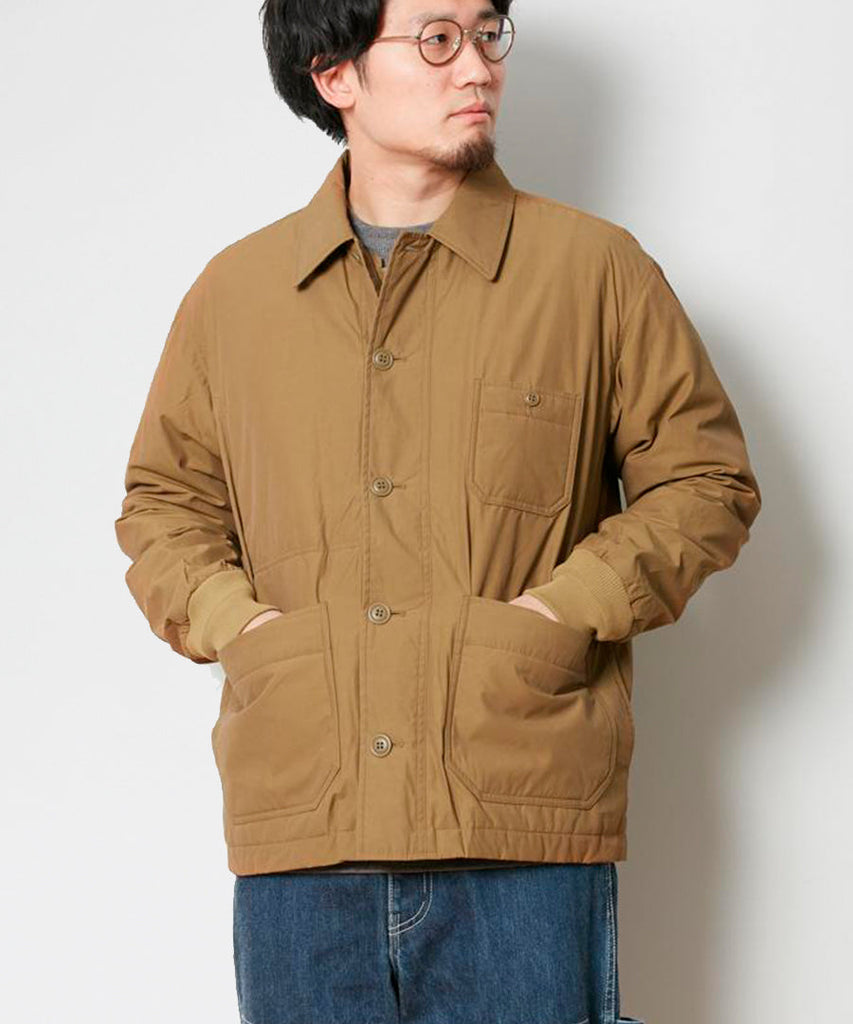 Snow Peak Waxed CN Down Jacket Brown jackets