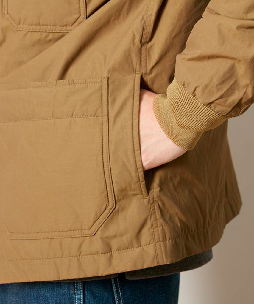Snow Peak Waxed CN Down Jacket Brown jackets