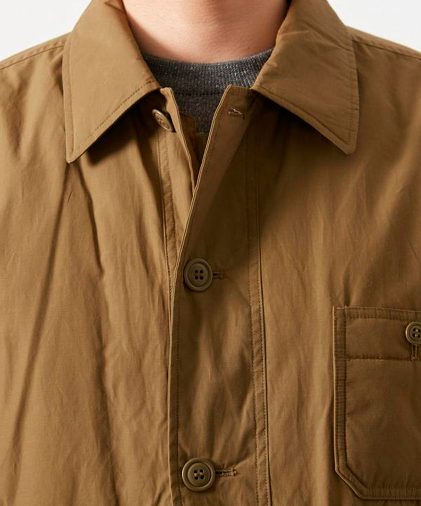Snow Peak Waxed CN Down Jacket Brown jackets