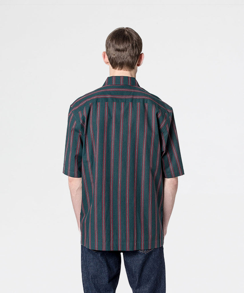 Han Kjøbenhavn Boxy Shirt Green Stripe shirts
