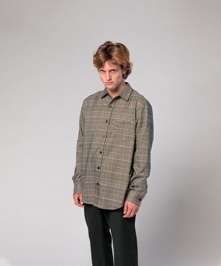 Han Kjøbenhavn One Pocket Shirt Grey Tweed shirts