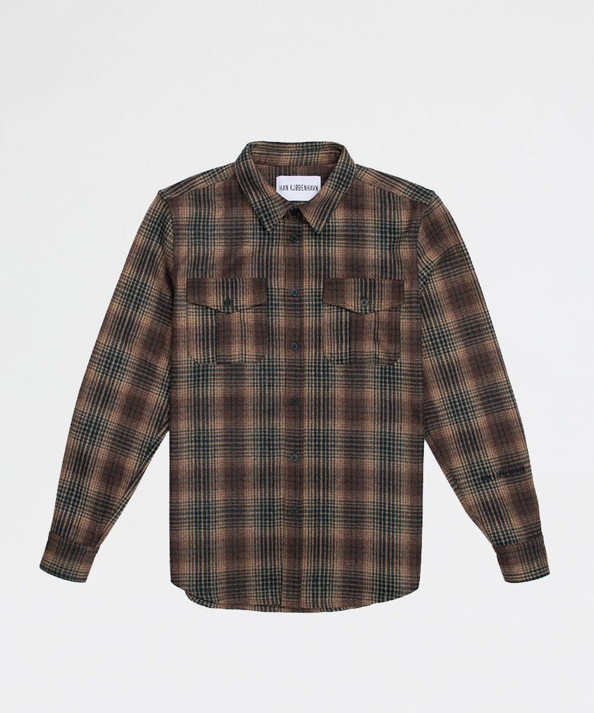 Han Kjøbenhavn Garden Shirt Tan Tartan shirts