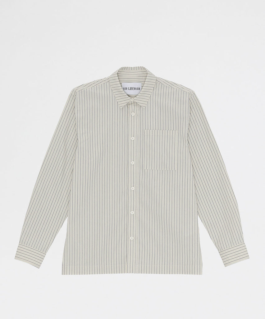 Han Kjøbenhavn Boxy Shirt Blue Pinstripe shirts