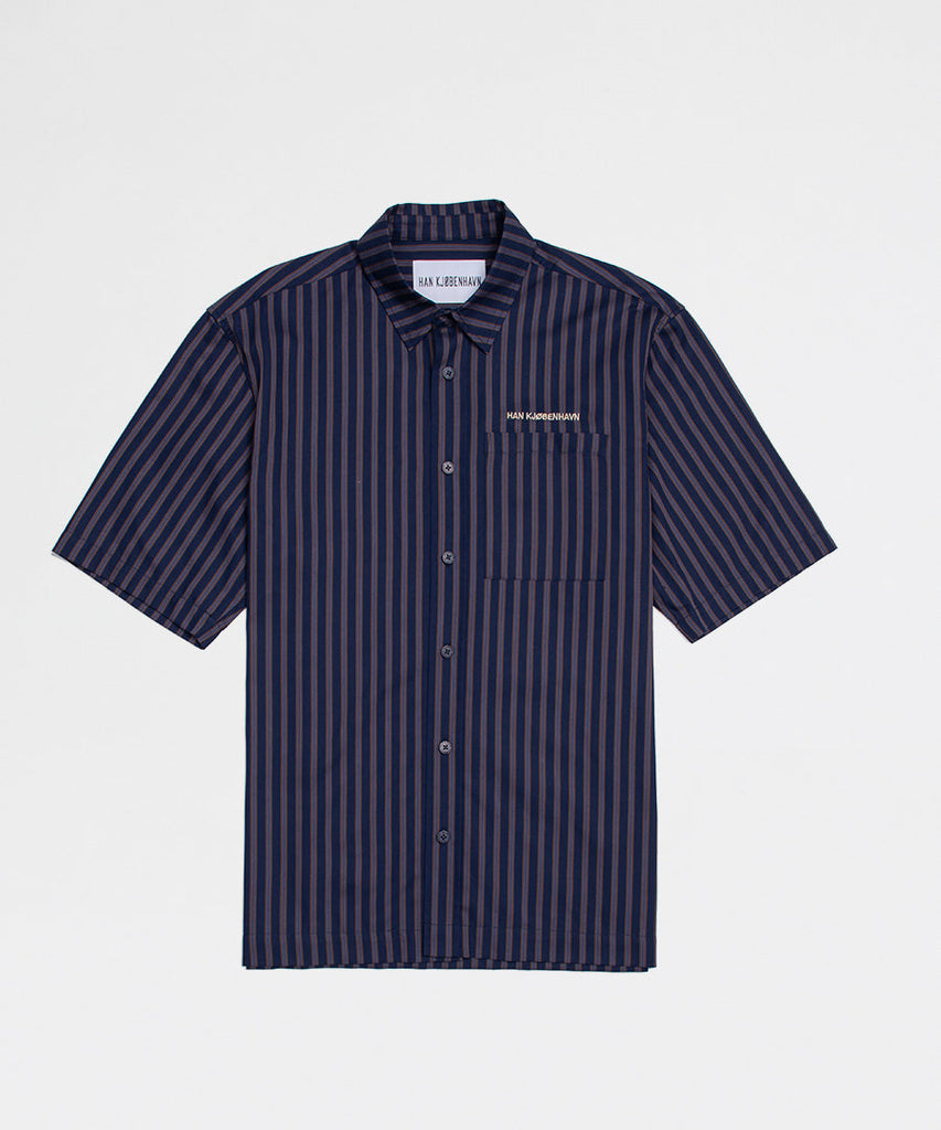 Han Kjøbenhavn Boxy Shirt Navy Stripe shirts