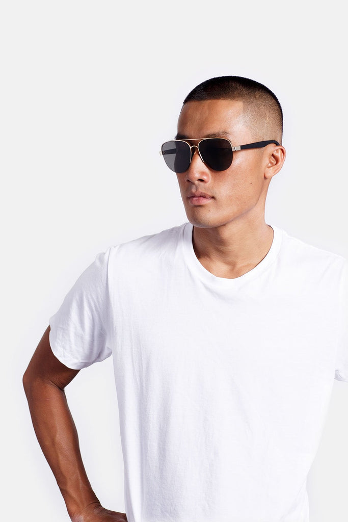 RETROSUPERFUTURE Air Black & Gold 61 sunglasses