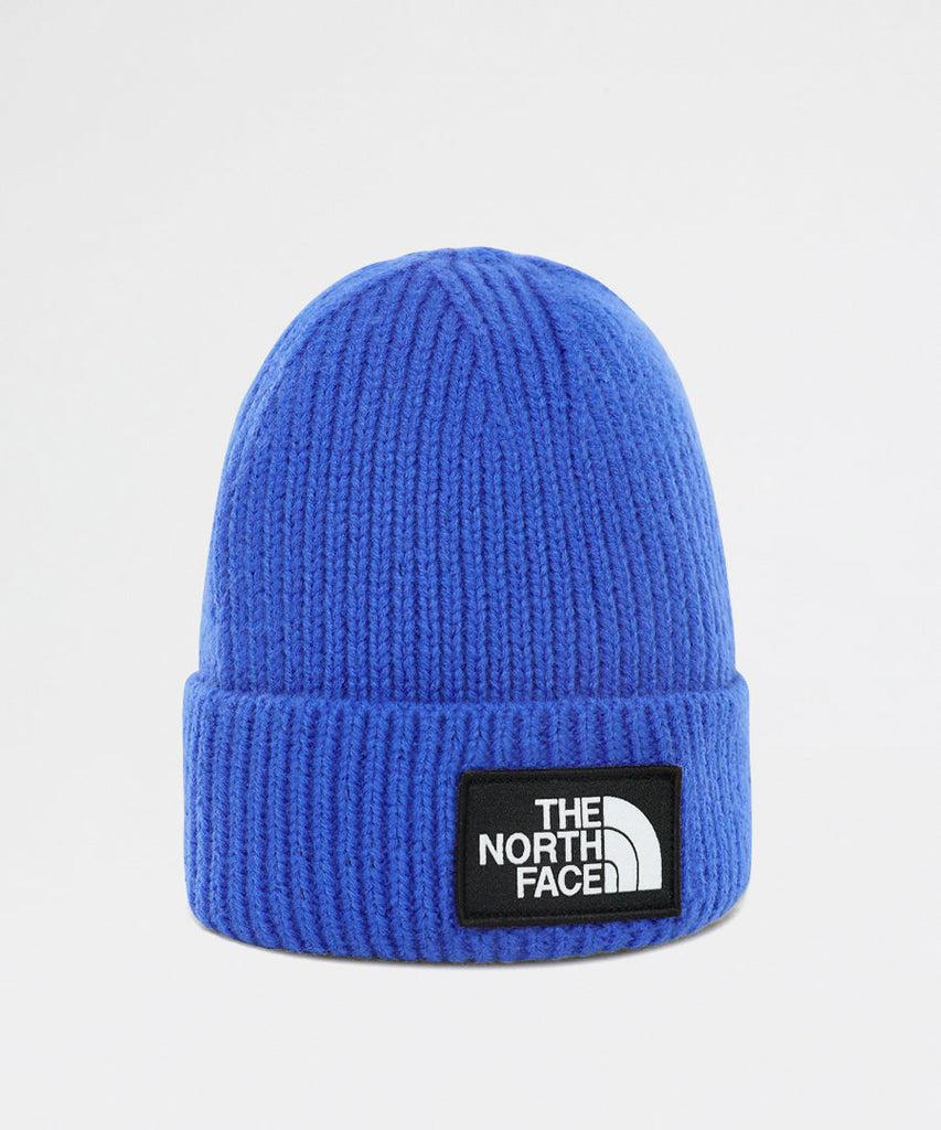 The North Face Logo Box Cuf Beanie Blue UDSOLGT