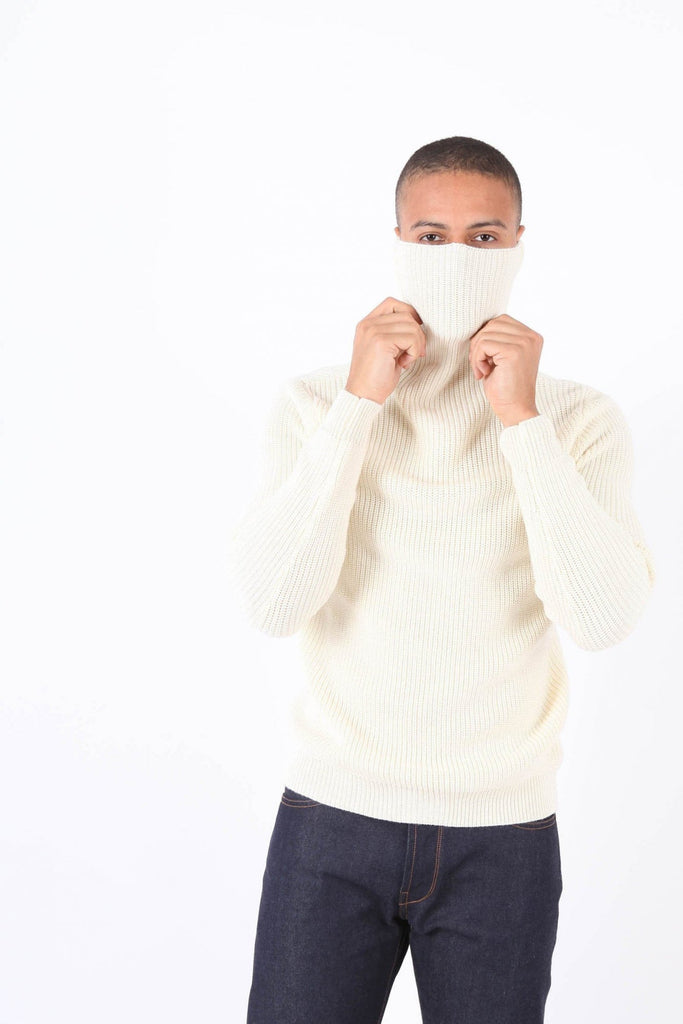 Native North Merino Turtleneck - Ecru UDSOLGT