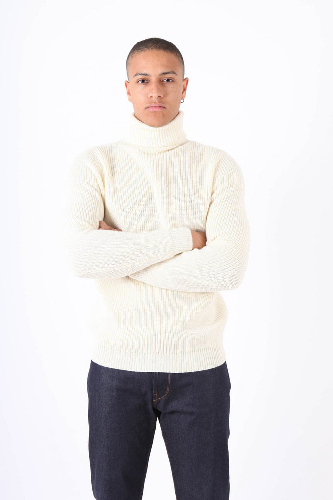 Native North Merino Turtleneck - Ecru UDSOLGT
