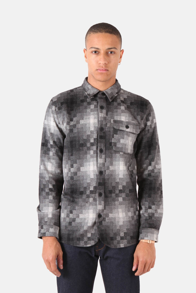 Native North Pixels Wool Overshirt - Grey UDSOLGT