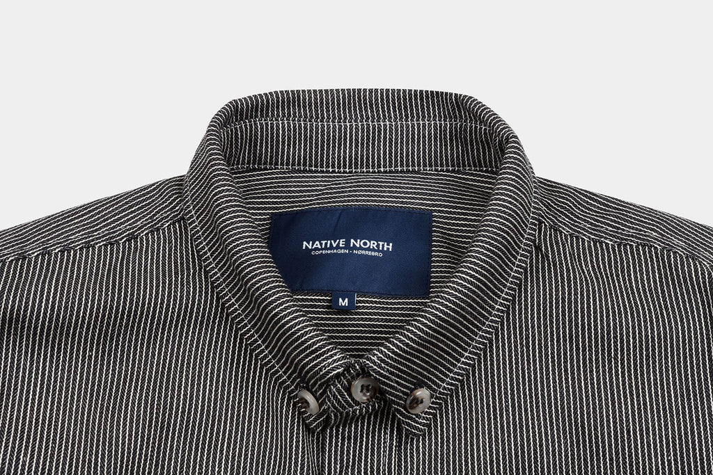 Native North Herringbone Shirt - Black/White shirts