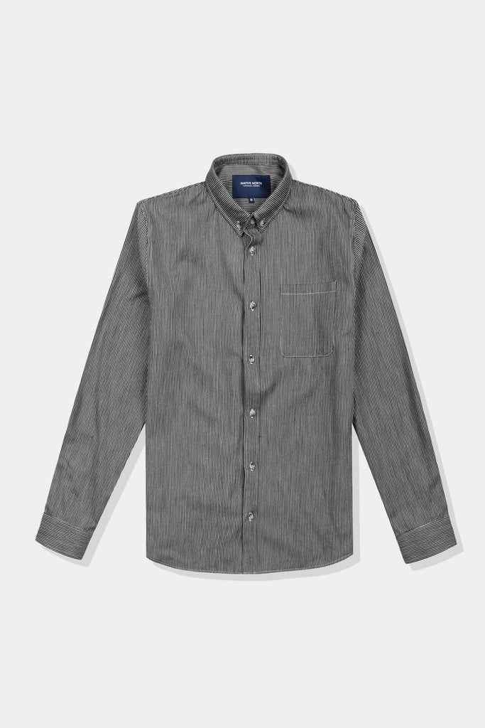 Native North Herringbone Shirt - Black/White shirts