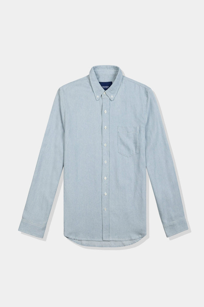 Native North Striped Fifties Shirt Blue UDSOLGT