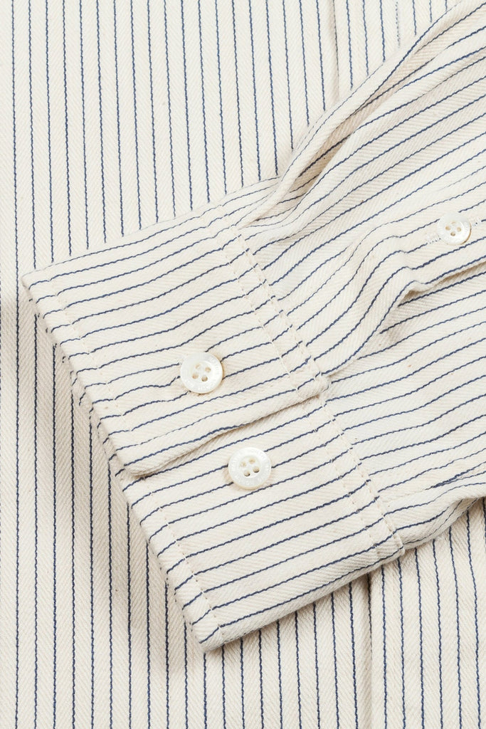 Native North Striped Herringbone Shirt Beige UDSOLGT