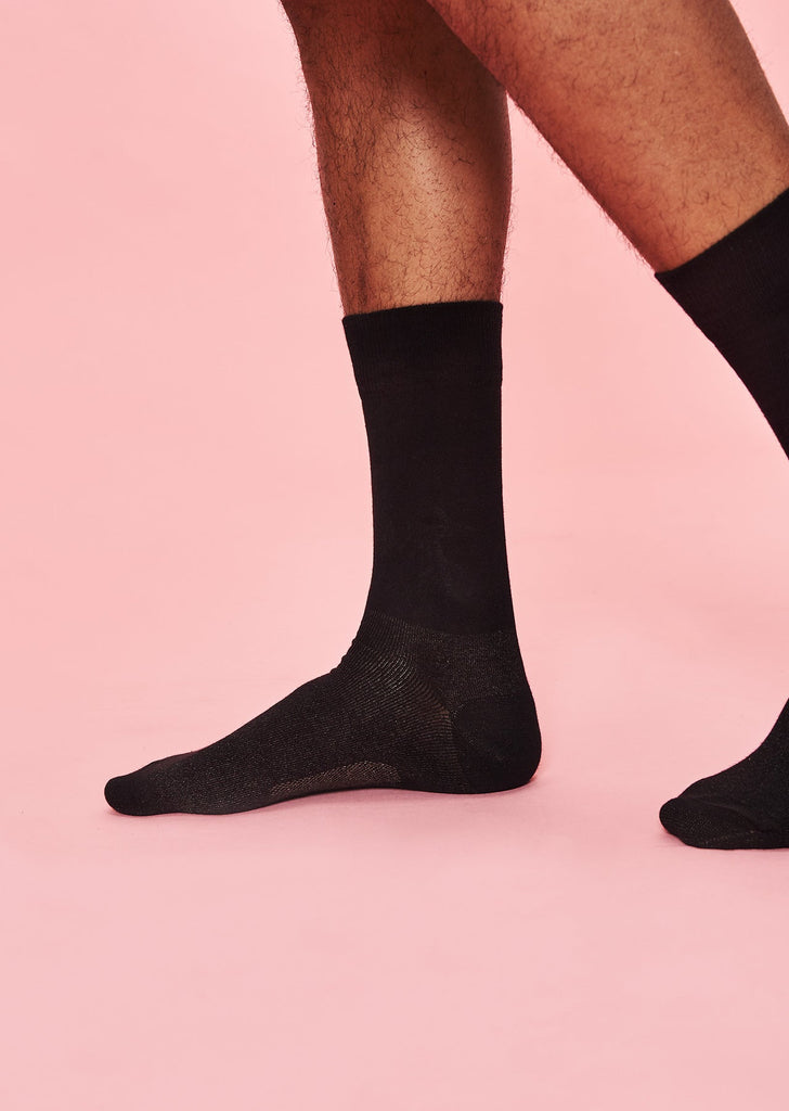 Organic Basics Silvertech Socks Black 2-pack UDSOLGT