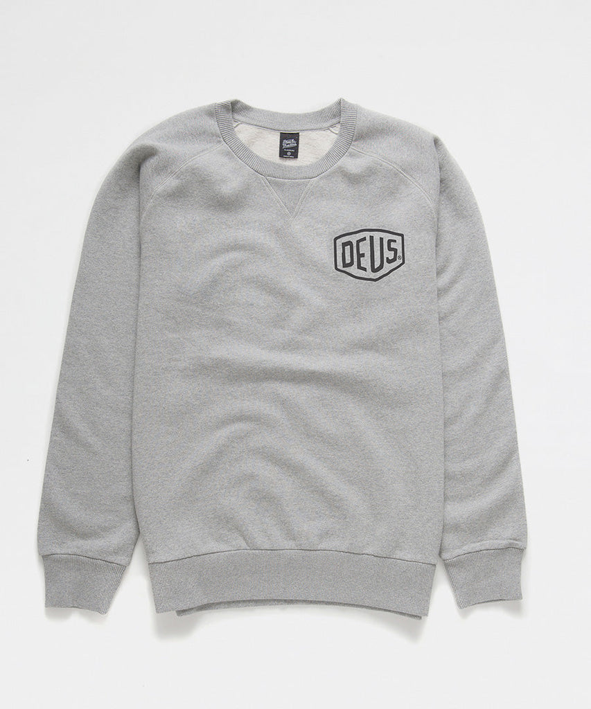 Deus Ex Machina Tokyo Address Crew Grey Marle sweatshirts