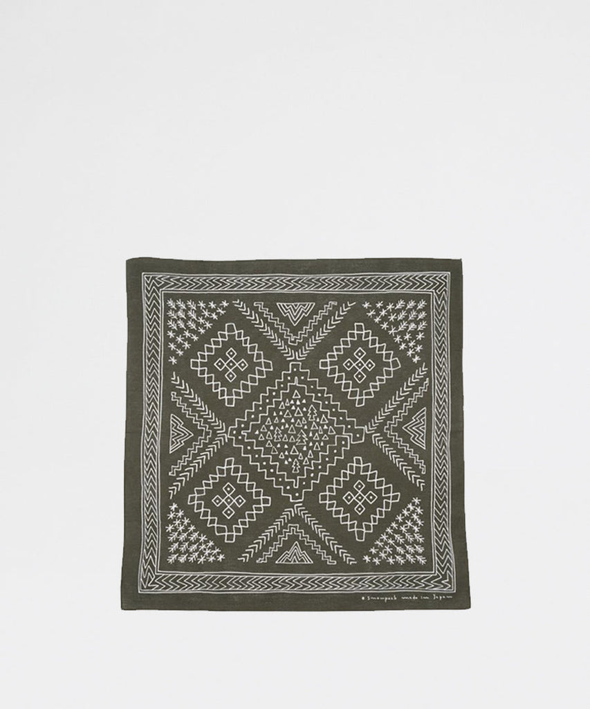 Snow Peak Noasobi Bandana Olive Outdoor Gear