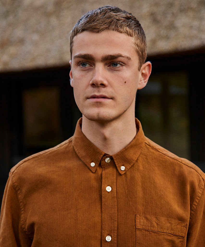 BEAM TENCEL RIPSTOP SHIRT - BROWN-Forét-Packyard DK