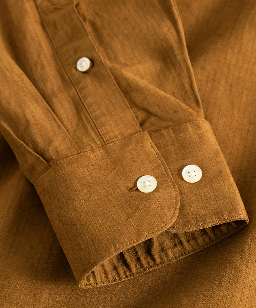 BEAM TENCEL RIPSTOP SHIRT - BROWN-Forét-Packyard DK