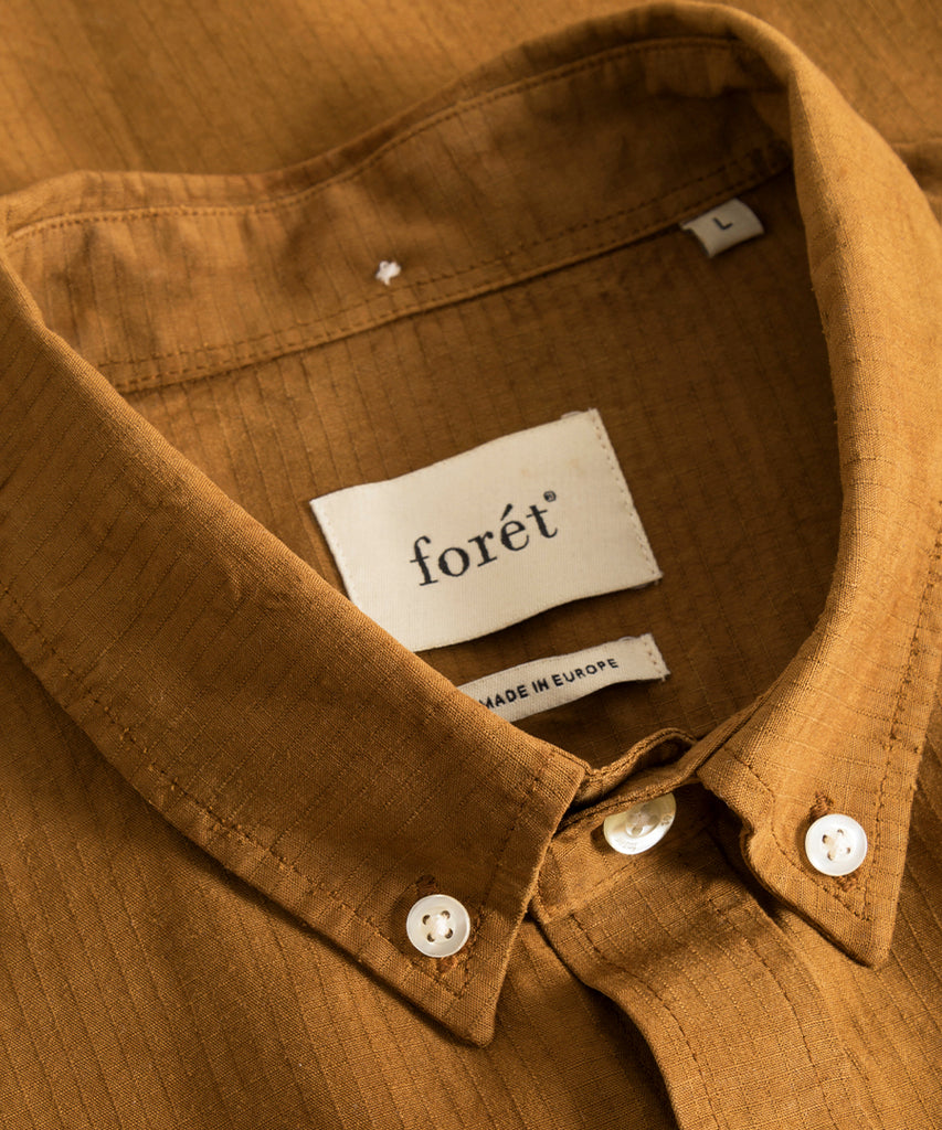 BEAM TENCEL RIPSTOP SHIRT - BROWN-Forét-Packyard DK