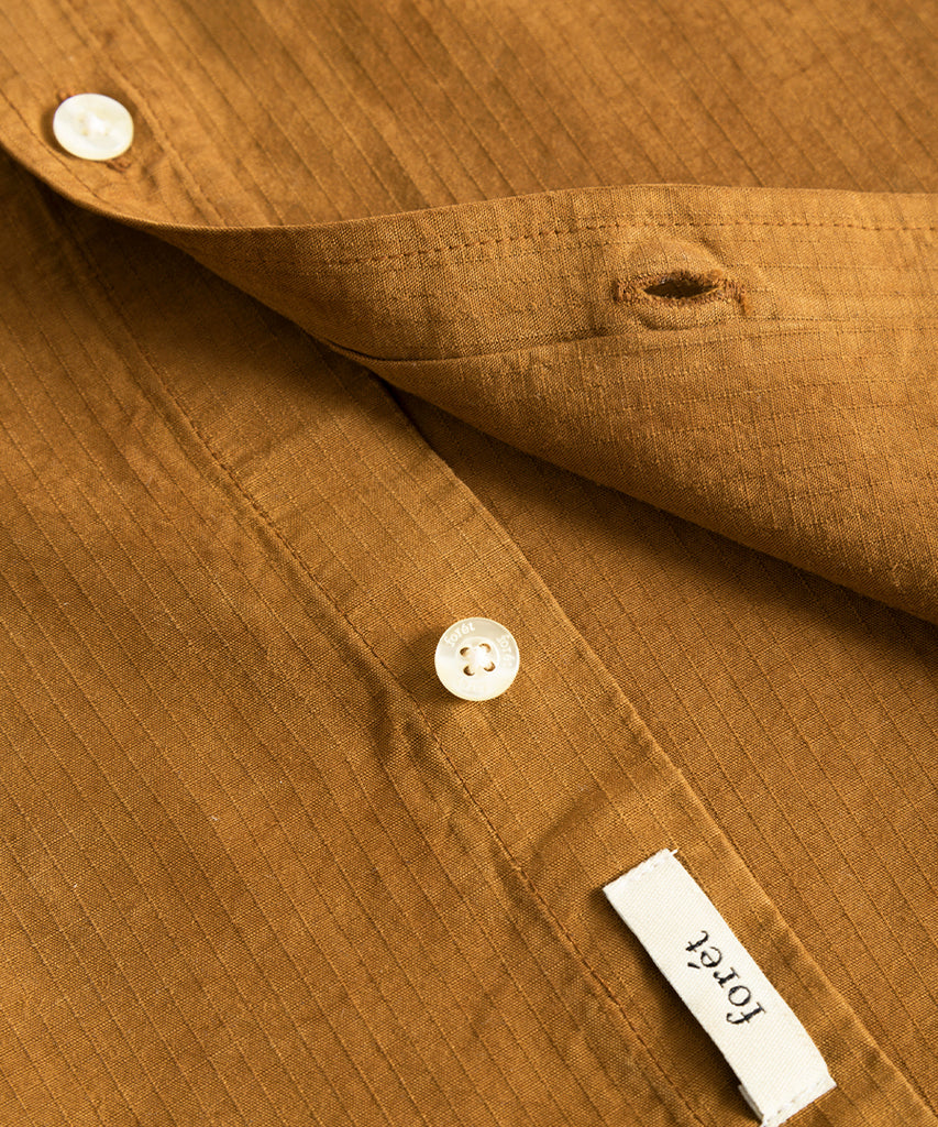 BEAM TENCEL RIPSTOP SHIRT - BROWN-Forét-Packyard DK